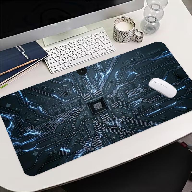 Extra-Large Gaming Mouse Pad Technology Chip Non-Slip Artistic Desk Mat Gamers and Office Gift for MousePad Desk Computer Mouse