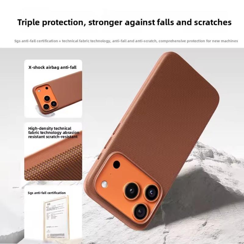 TechWoven Magsafe Case for iPhone 17 Pro Max 16 Pro Wireless Charge Cover TechWoven Case with MagSafe Magnetic Weaving Texture