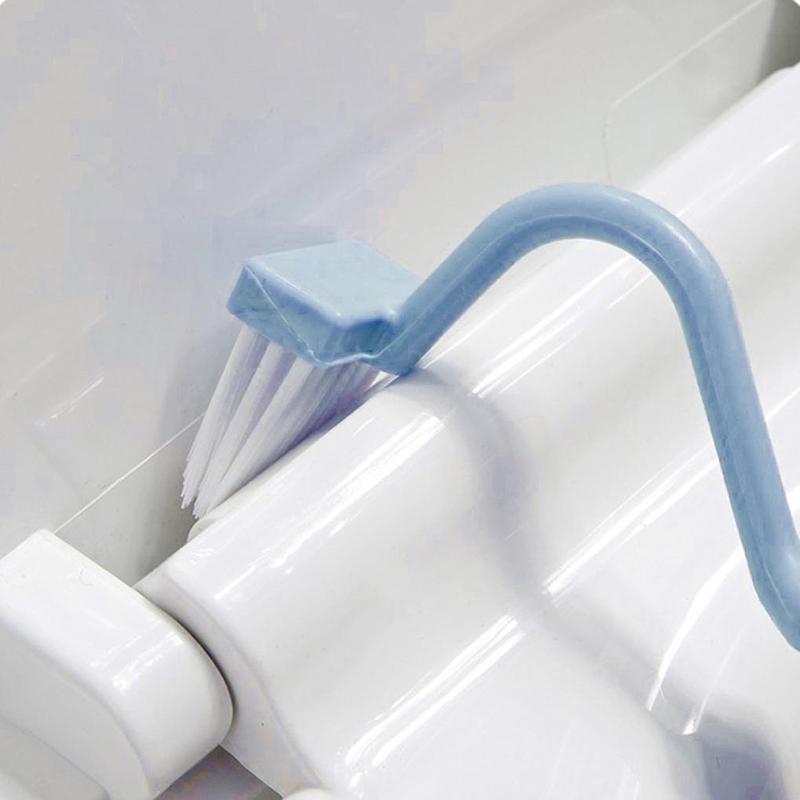 Portable S Shape Long Handle Toilet Corner Cleaning Plastic Brush