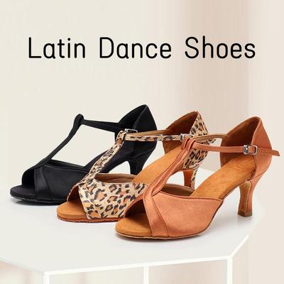 Kobiety Tango Ballroom Latin Waltz Dance Girls Party Shoes na wysokim obcasie 7CM
