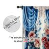 2Pc Flower Print Curtains Decorative Window Drapes Window Treatments For Bedroom Living Room Home Decoration Room Decoration_ai1