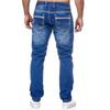 Straight Jeans Herren Gewaschen ohne Loch Jean Frühling Sommer Boyfriend Jeans Streetwear Locker Lässig Designer Lange Denim Hosen Hosen