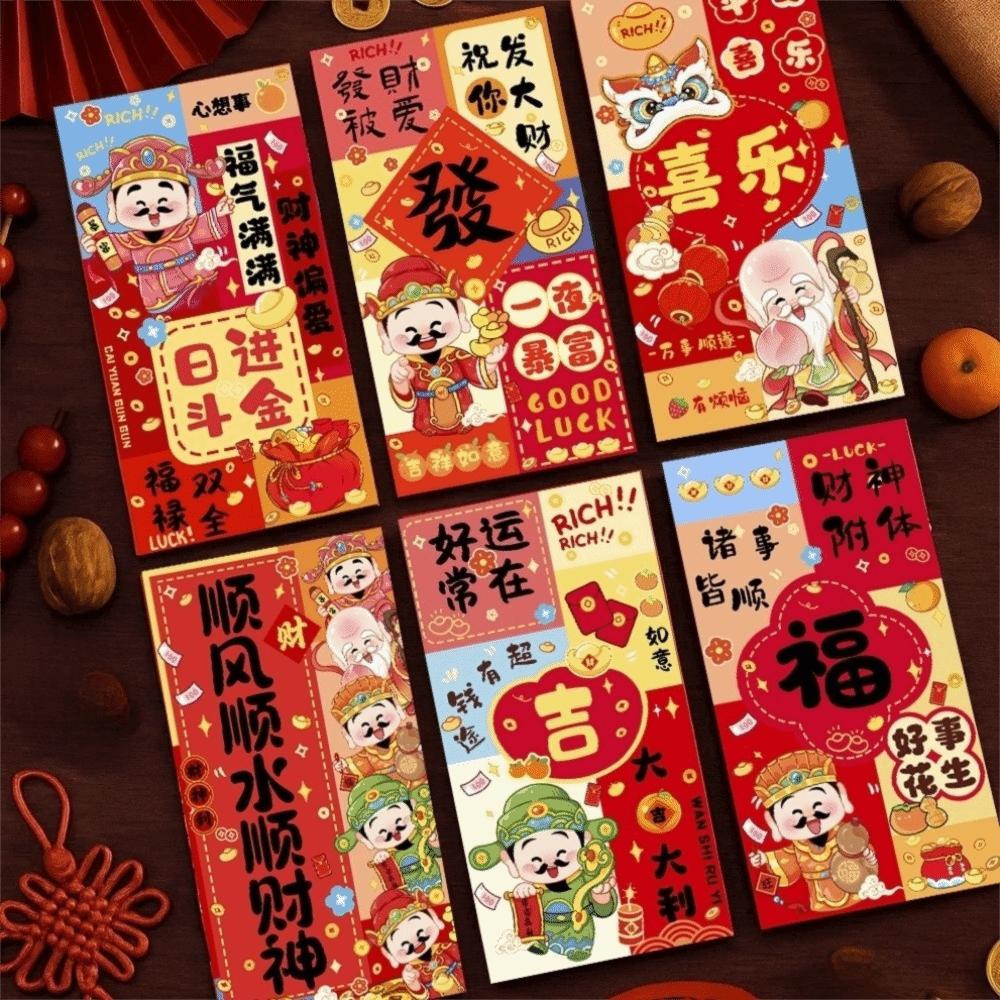 10pcs Horse Year Red Envelopes Best Wishes Lucky Money Bag Cute Hongbao Family Gathering