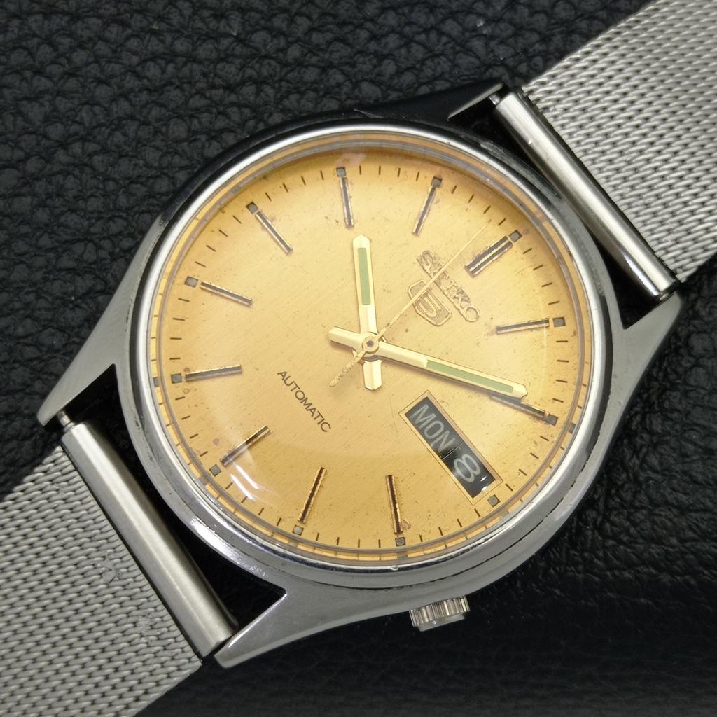 USED VINTAGE SEIKO 5 AUTOMATIC 7009A JAPAN MENS ORIGINAL DIAL WATCH A433661-2 R118-a433661