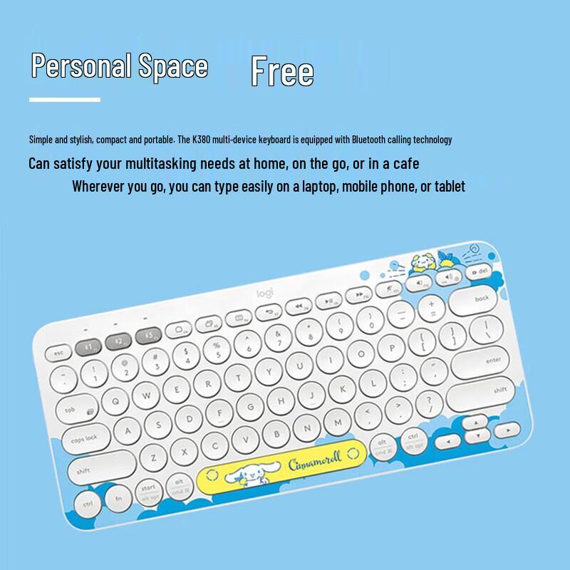 Logitech K380 Cinnamoroll Special Edition Bluetooth Keyboard