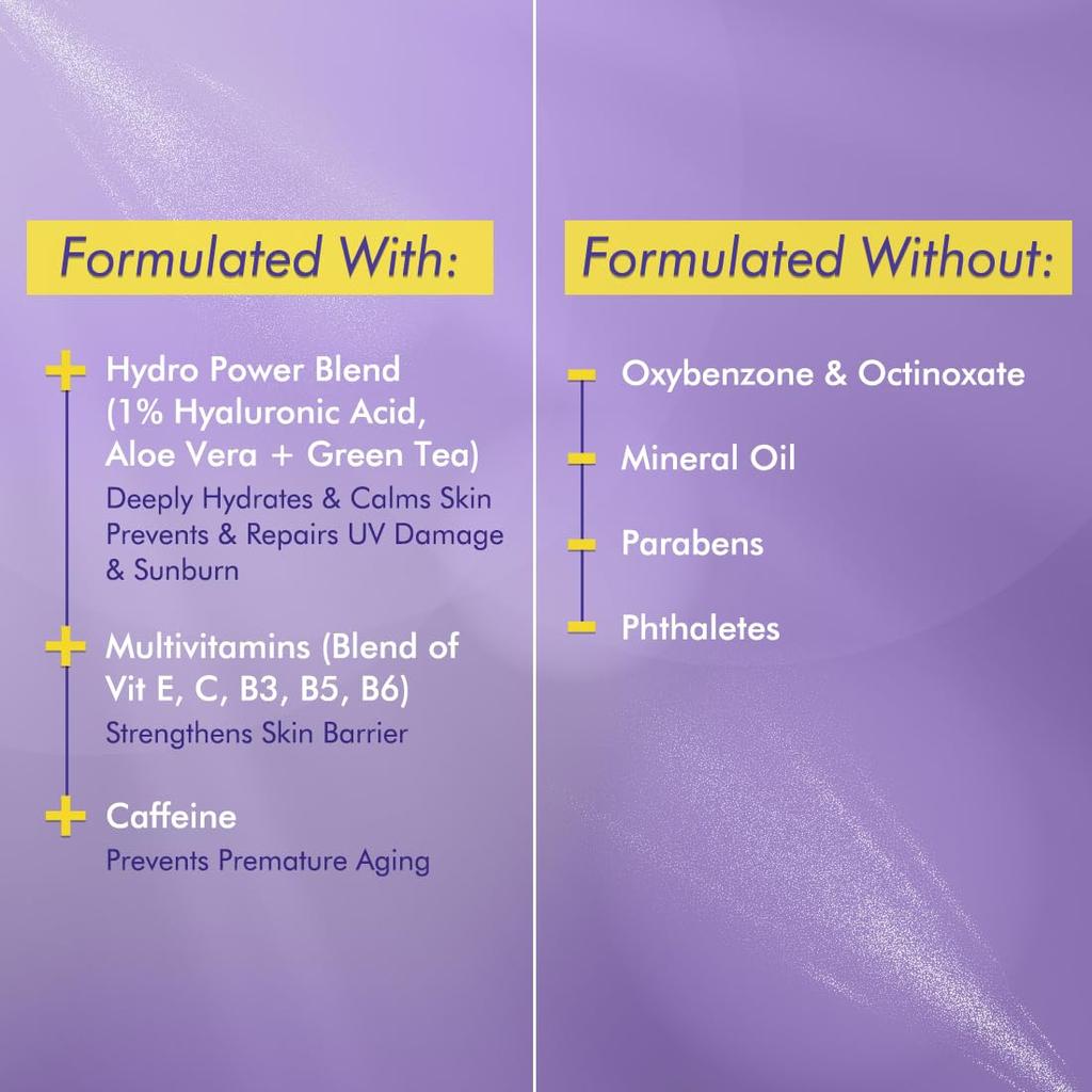 mCaffeine Sun Glaze Mist SPF 50 PA++++ Face Sunscreen Spray 100 ml Lightweight No White Cast Quick Reapply Over Makeup