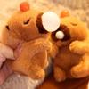 Llavero de peluche de dibujos animados con cola de capibara, muñeco de carpincho para niños
