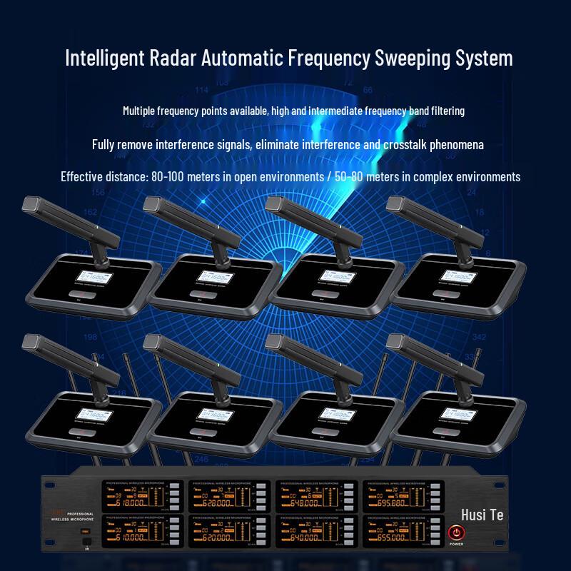 Husite DC-120-8E Wireless Conference Microphone System (CN version)