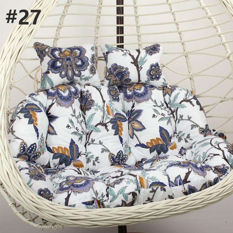 

Ненаполненная или Наполненная Подвесная Качель Яйцо Корзина Двухместное Кресло Чехол для Подушки Папасан Круглая Съемная Наволочка Для Дома Патио Unfilled 145x100cm