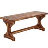 Rustic-Style 2-Seater Garden Bench In Fir Wood Without Backrest. 114Lx40Dx46H Cm