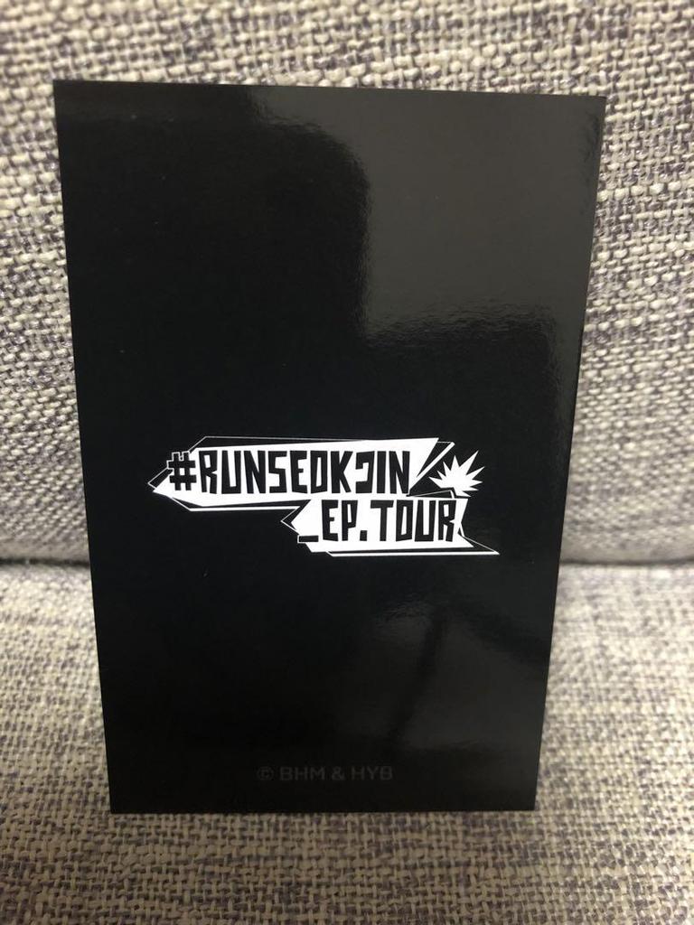 [USED] BTS JIN Trading Card Only Check Shirt Accessories RUN SEOKJIN Korea