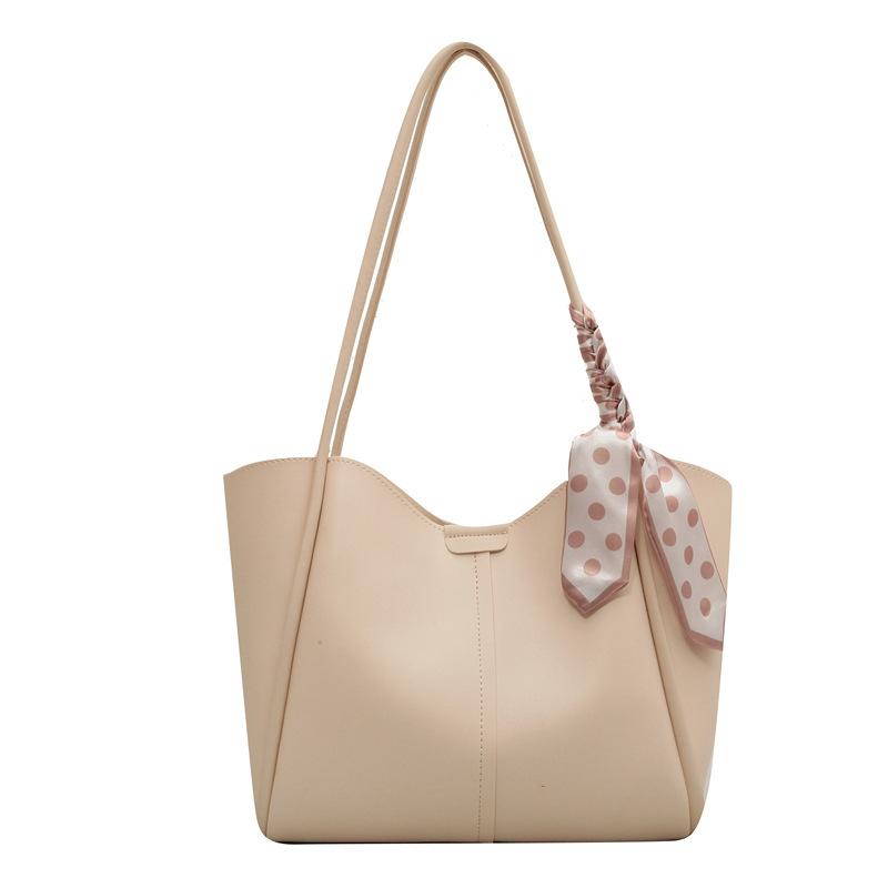Desire bag women's bag new fashion texture casual versatile capacity contrasting color silk scarf shoulder tote bag