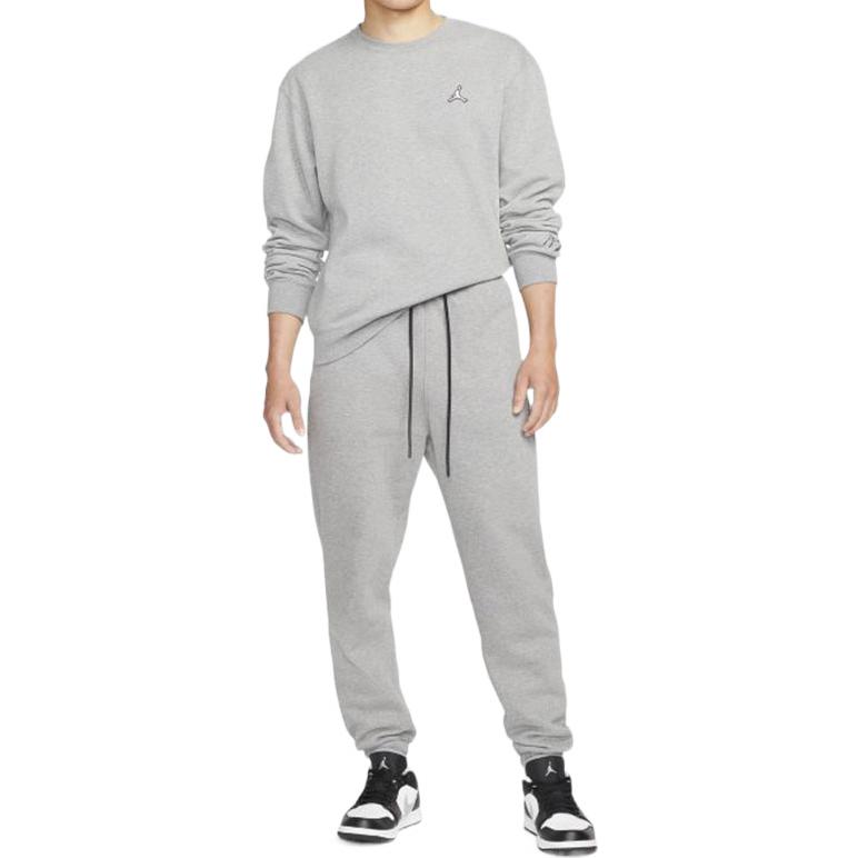 Jordan Fleece-Lined Casual Sports Pullover Sweatshirt With Embroidery Men Tops Grey DN7957-091