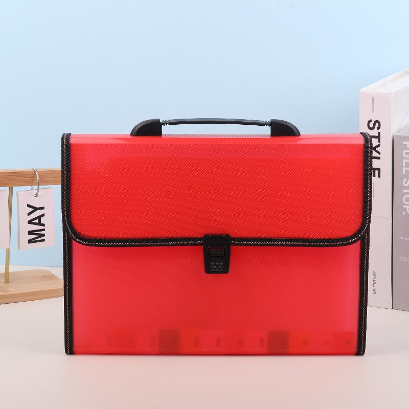 Large Plastic Data Document Bag Pocket Storage Capacity Waterproof File Transparent Folder Press Button Office Supplies