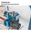ZONESUN ZY-819M Pneumatic Stamping Machine leather LOGO Creasing machine LOGO stampler name card stamping machine