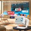 New TP350 Netflix Certification Projector 4K Android 13 Native Wifi6 BT5.2 1080P 650ANSI Portable Projector Auto Keystone Correction