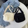 Youth Fashion Small Shoulder Bag With Hidden Zipper And Multicolor Cotton Material