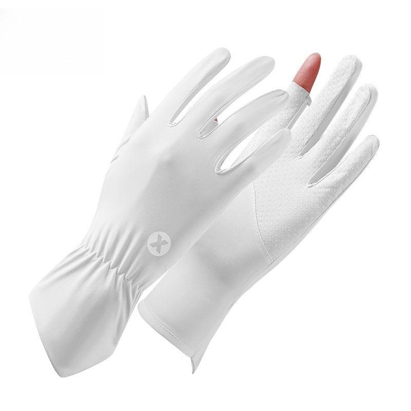 

Sunscreen Gloves Women s UV Protection Driving Outdoor Cycling Ice Silk Gloves Summer Flip Touch Screen Non-slip Gloves onesize