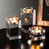 Modern Crystal Candle Holders Glass Candlestick Ornaments Creative Butter Lamp Holder  Indoor
