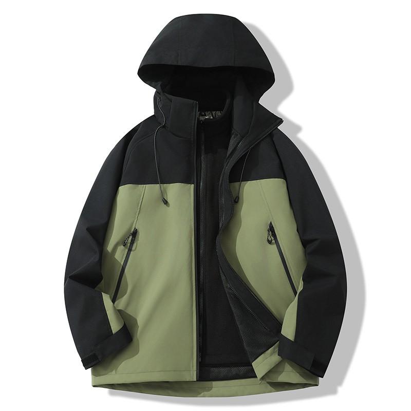 Men Women Winter Waterproof Windproof Hiking Jacket With Removable Fleece Liner Outdoor Mountain Coat Couples