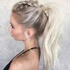 1pcs Women's Gold Round Hair Clips With Rhinestones For High Ponytail Fixation, Anti-Slip, Suitable For Daily Wear, Home, Outdoor, Commute