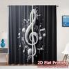 2pcs   2D FLAT PRINTING Curtains (Without Rod) Melody Splash Modern Modern Curtains Versatile Polyester Curtains Art Deco Festive