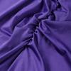 Purple Hollow Dress Sexy Exposed Belly Women Pleated Bow Long Sleeved V-Neck Slim Wrap Hip Dress 2025 New Summer Fashion