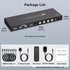 8K@60 KVM-Switch: 2 HDMI-Eingänge, 1 DP-Eingang, 1 Typ-C-Eingang, 1 HDMI-Ausgang, USB 3.0.