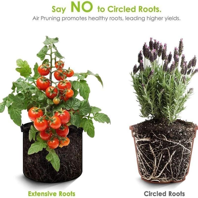 Filzpflanze wachsen Taschen wiederverwendbare Garten Gemüse Pflanzer Blume Kräuter Pflanztöpfe Stoff Sämling Blume Kindergarten Tasche