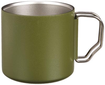 Gowell Zalatto Vacuum Insulated Stainless Steel Thermos MugTumbler with Handle, Insulates Hot or Cold Drinks, Double-Layered Design, 330ml, Khaki