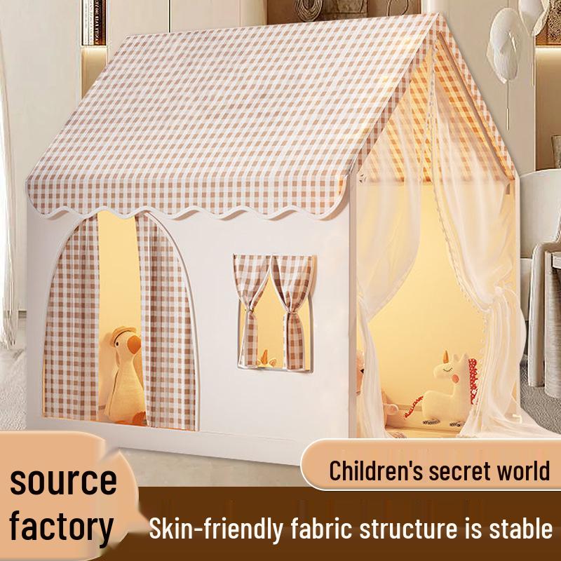 

Детская игровая палатка «Замок принцессы» с двойной дверью Red Plaid + Double Door Curtain