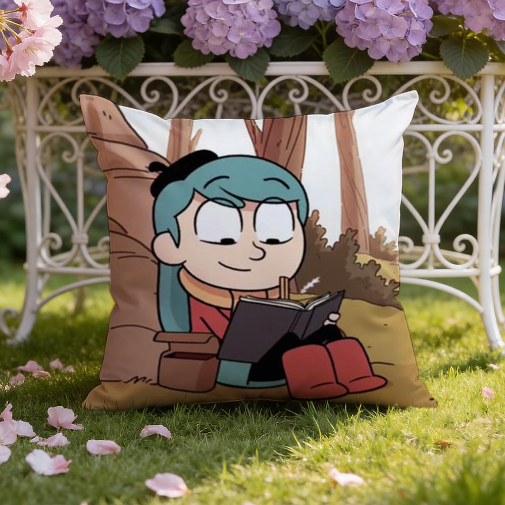 Cartoon H-Hilda Cushion Cover Home & Car Dual-Scene Pillow Cover: Reversible for Premium Comfort