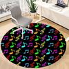 1pc Music Notes Pattern Chair Carpet for Office, Soft, Non-Slip Polyester Mat, Office, Living Room, Bedroom, Durable Polyester Yy251207177