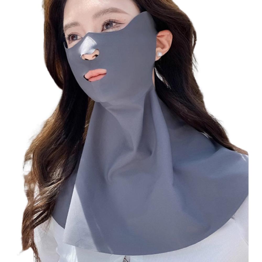 Breathable Sun Protection Mask UV Protective Elastic Riding Face Cover Korean Style Thin Ice Silk Mask Outdoor Sports