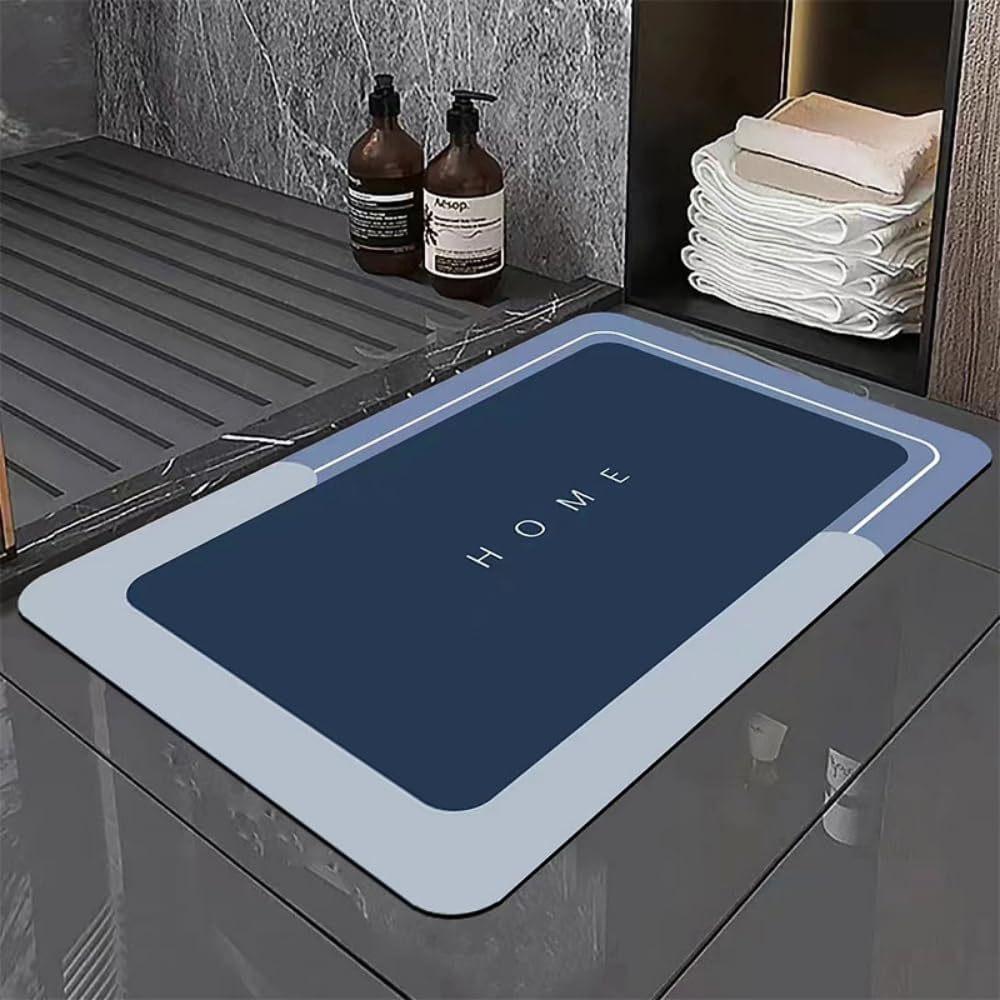 Simple Oval Square Diatom Mud Absorbent Foot Mat Bathroom Non-slip Mat Toilet Door Mat Quick Dry