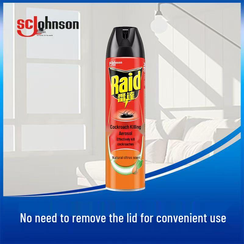 New Radar Insecticide Aerosol 600ml - Natural Citrus Scent for Easy and Effective Cockroach Elimination at Home and Professional Use.