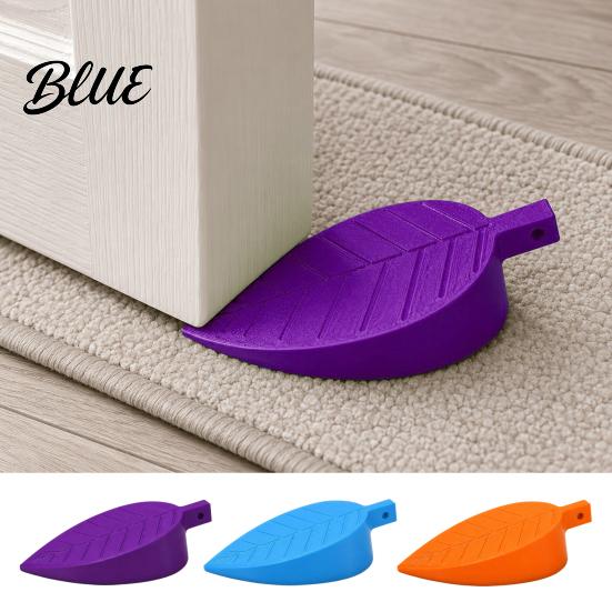 Decorative Door Stop for Bedroom Leaf Shaped Stopper Wedge Non-Slip Wind‑Resistant Stop Protective Wedge Wall Silent Anti‑Collision Jam