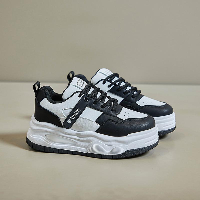 White Shoes for Women Spring New Height Increasing Student Board Shoes for Women Platform Street Style Casual Shoes