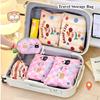 3pcs Travel Cosmetics Storage Bag Girls Large Capacity Cute Kids Clothing Travel Storage Bags Set Organizer Zipper Underwear Bag