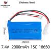 7.4V 18650 2000mAh Lithium Battery Pack for High-Speed Remote Control Off-Road Car 