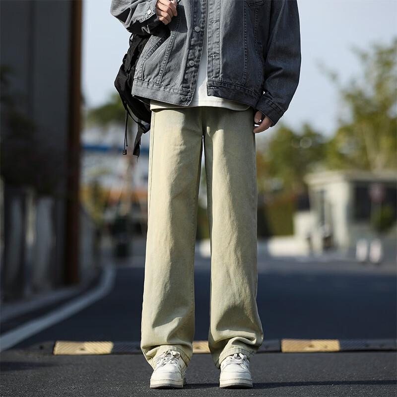 Men's Japanese Retro Loose Straight-Leg Jeans