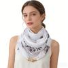 Women's Chiffon Scarf, Lightweight Satin Chiffon, Lightweight and Breathable, Floral Pattern, Essential for Holiday Travel