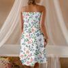 Fashionable Women's Casual Tube Top Floral Print Sleeveless Dress