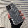 Applicable To IPhone 15 Pro Mobile Phone Case Water Wave Pattern Apple 13Max Transparent Anti-fall Full Cover 14 Protective Case Soft