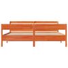 Vidaxl Bed Without Mattress, Waxed Brown, 200X200 Cm, Pine Wood