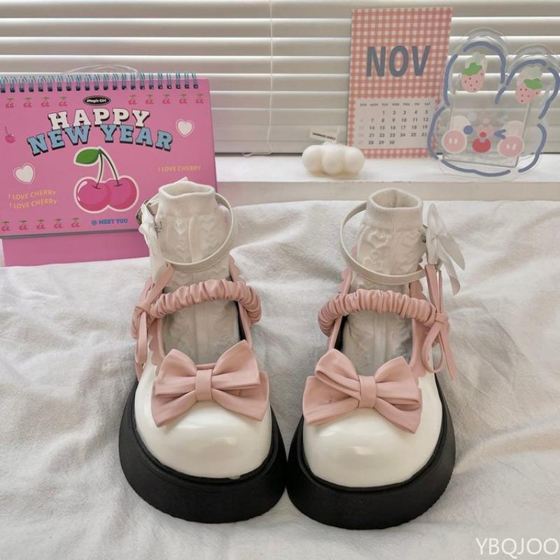 

Женские лоферы Мэри Джейн с круглым носком и низким каблуком, новые, в стиле ретро, увеличивающие рост, неглубокие, с бантом, для девочек, маленькие кожаные туфли на каблуке 35 белый