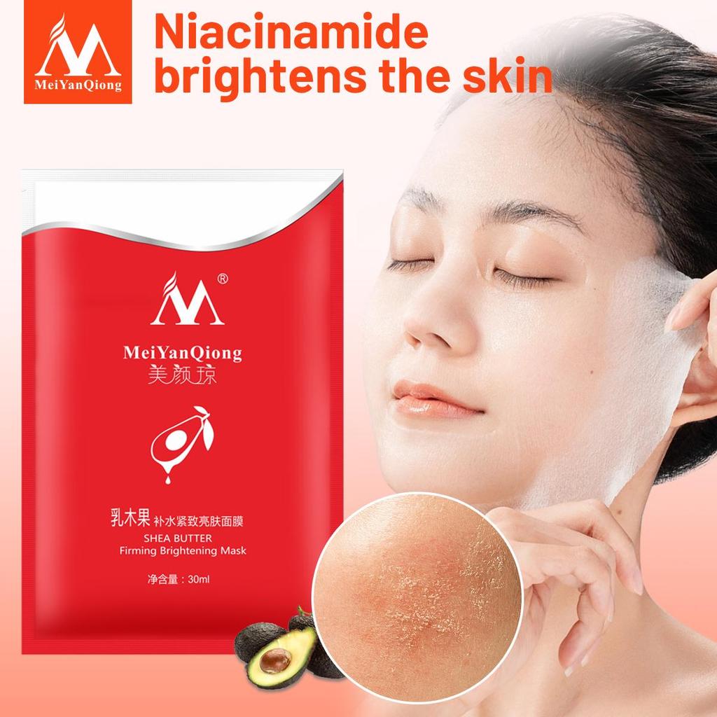 Bambucké máslo maska ​​na stažení pórů Péče o obličej Bělící hydratační léčba akné Anti-Aging pleťová maska ​​Sérum péče o pleť