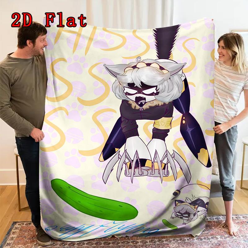 Striking Inorganic Killer 2D Flat Pattern Flannel Blanket High Quality All Seasons Warmth and Comfort Perfect for Christmas Gifts.