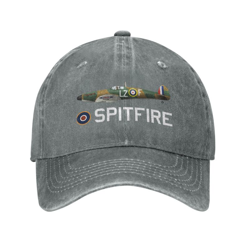 Cotton Supermarine RAF Spitfire Baseball Cap Outdoor Unisex Women's WW2 War Fighter Aircraft Plane Airplane British Dad Hat