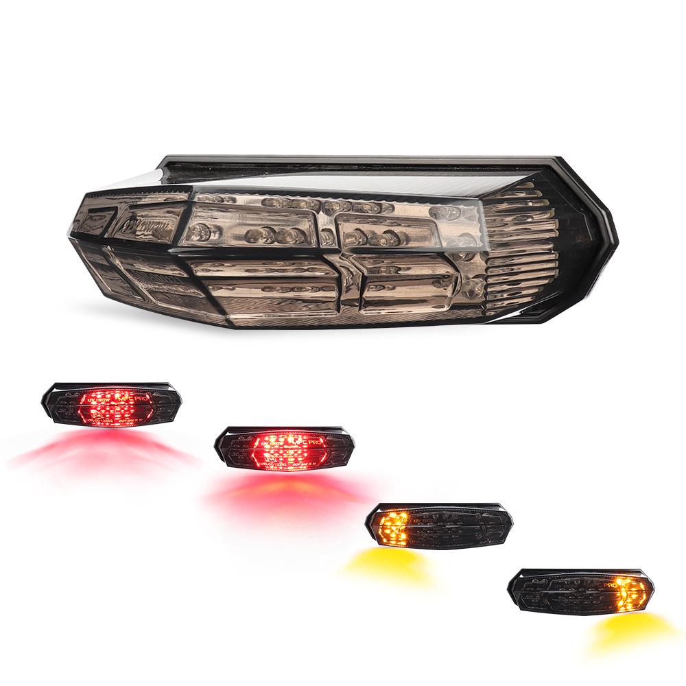 LED Rear Taillights with Turn Signals for Large-Displacement and Off-Road Motorcycles